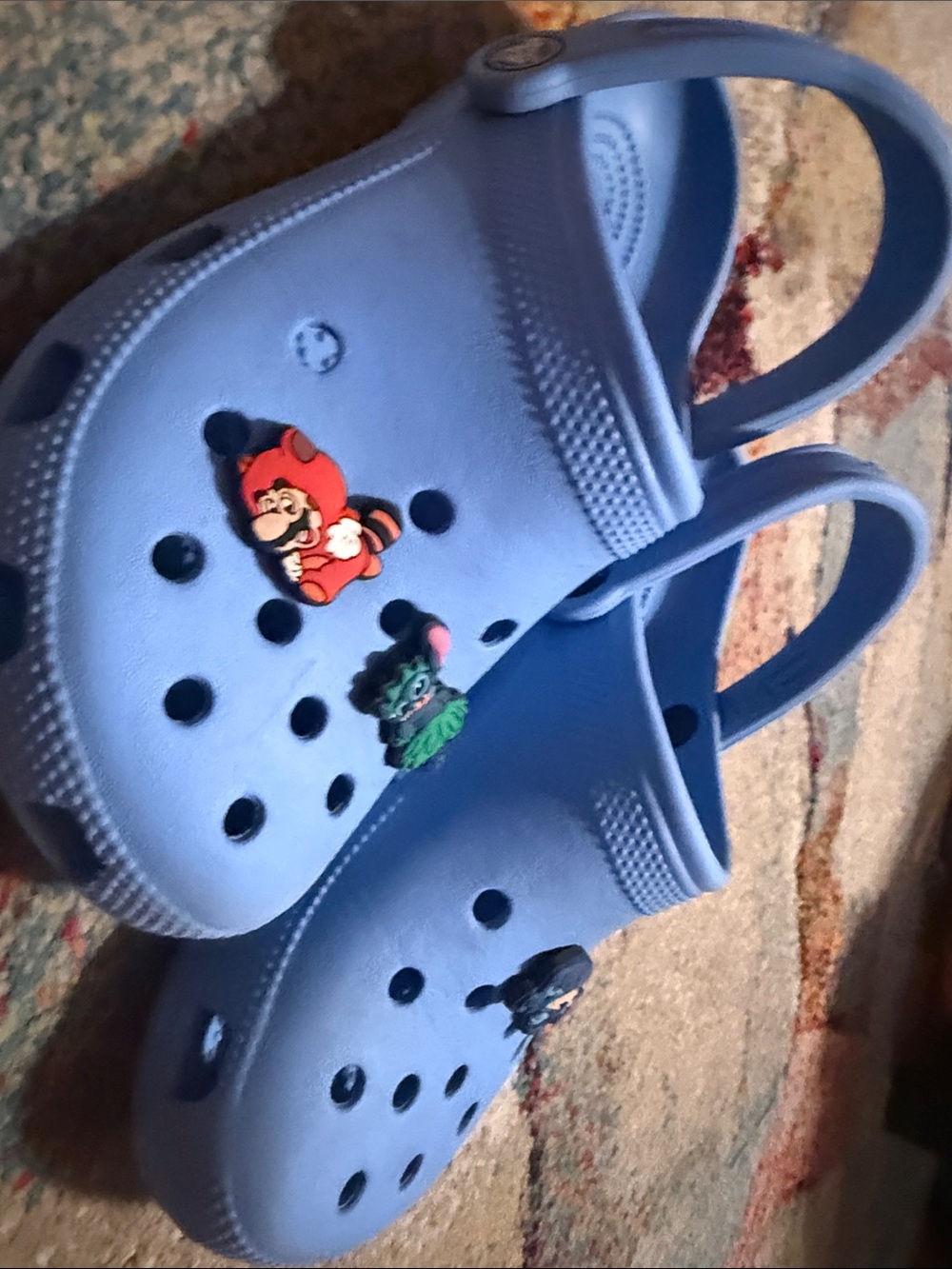 CROCS Light Blue Classic Clog with Charm Accents